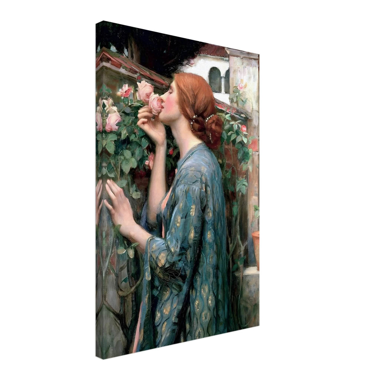 The Soul of the Rose by John William Waterhouse Vintage Wall Art - Canvas - 40x60 cm / 16x24″ - Slim