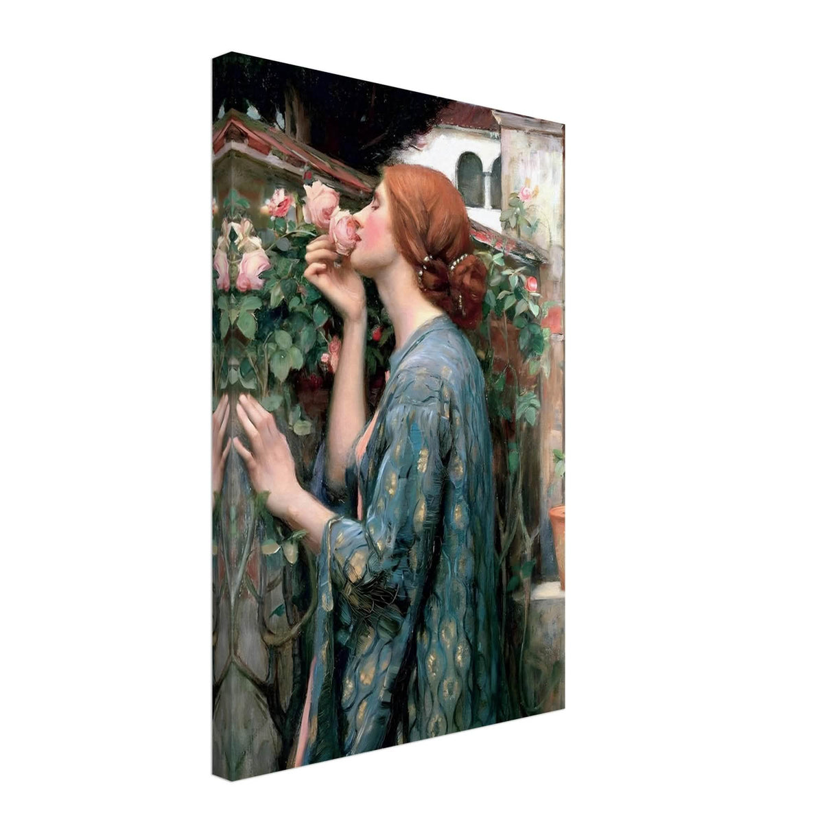 The Soul of the Rose by John William Waterhouse Vintage Wall Art - Canvas - 40x60 cm / 16x24″ - Thick