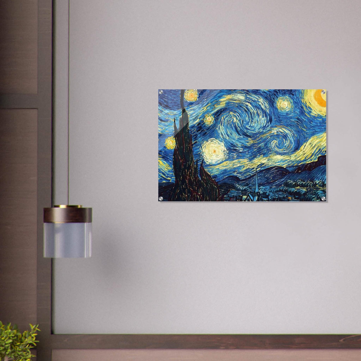 The Starry Night by Vincent van Gogh - Acrylic Print - 60x90 cm / 24x36″ -