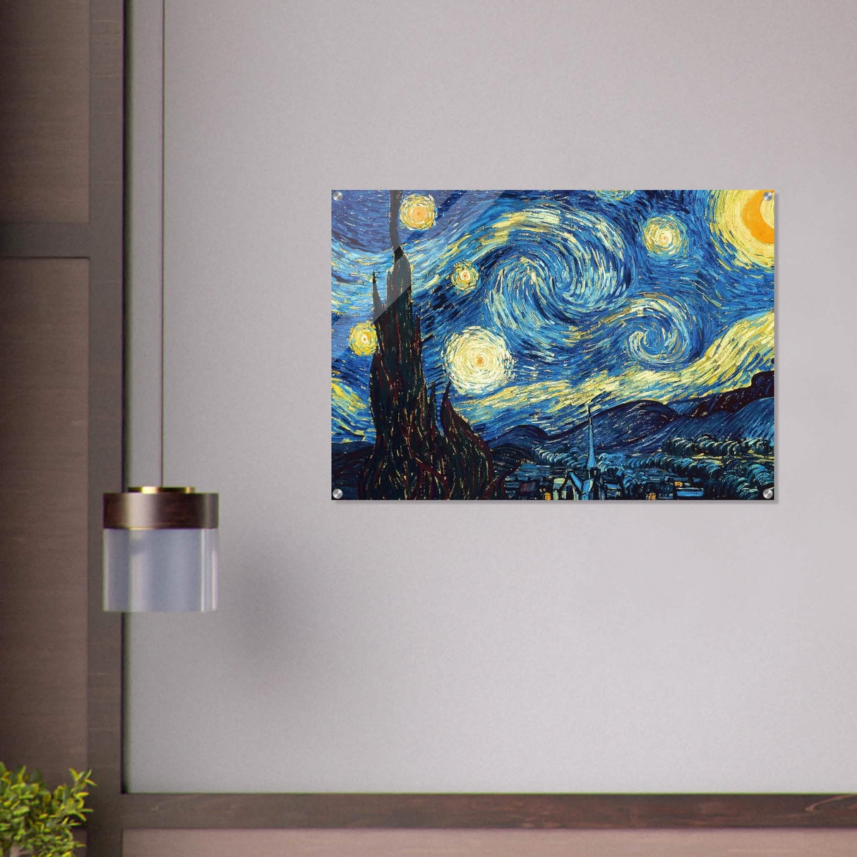 The Starry Night by Vincent van Gogh - Acrylic Print - 70x100 cm / 28x40″ -