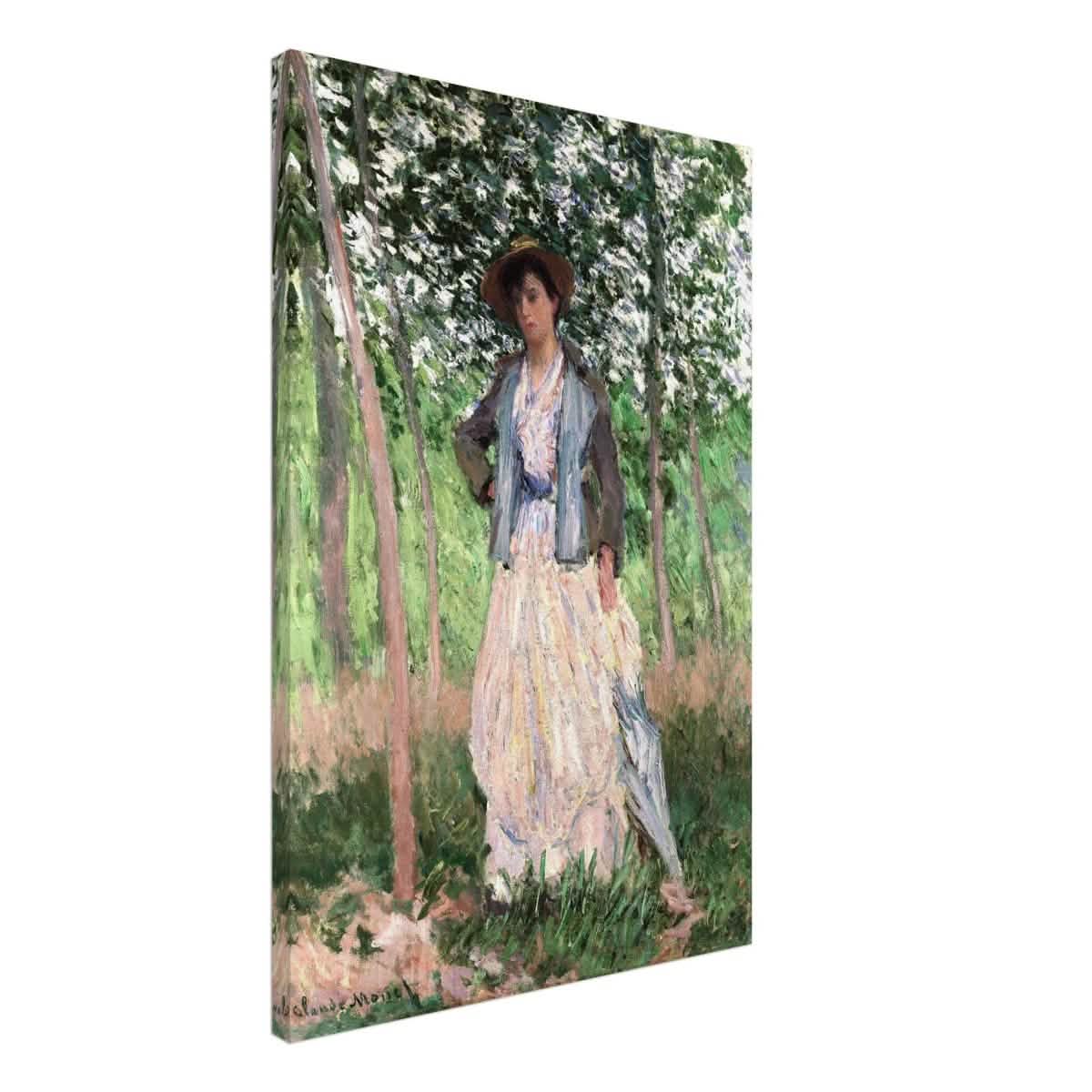 The Stroller (Suzanne Hoschedé, later Mrs. Theodore Earl Butler, 1868–1899) by Claude Monet - Acrylic Print - 30x45 cm / 12x18″ -
