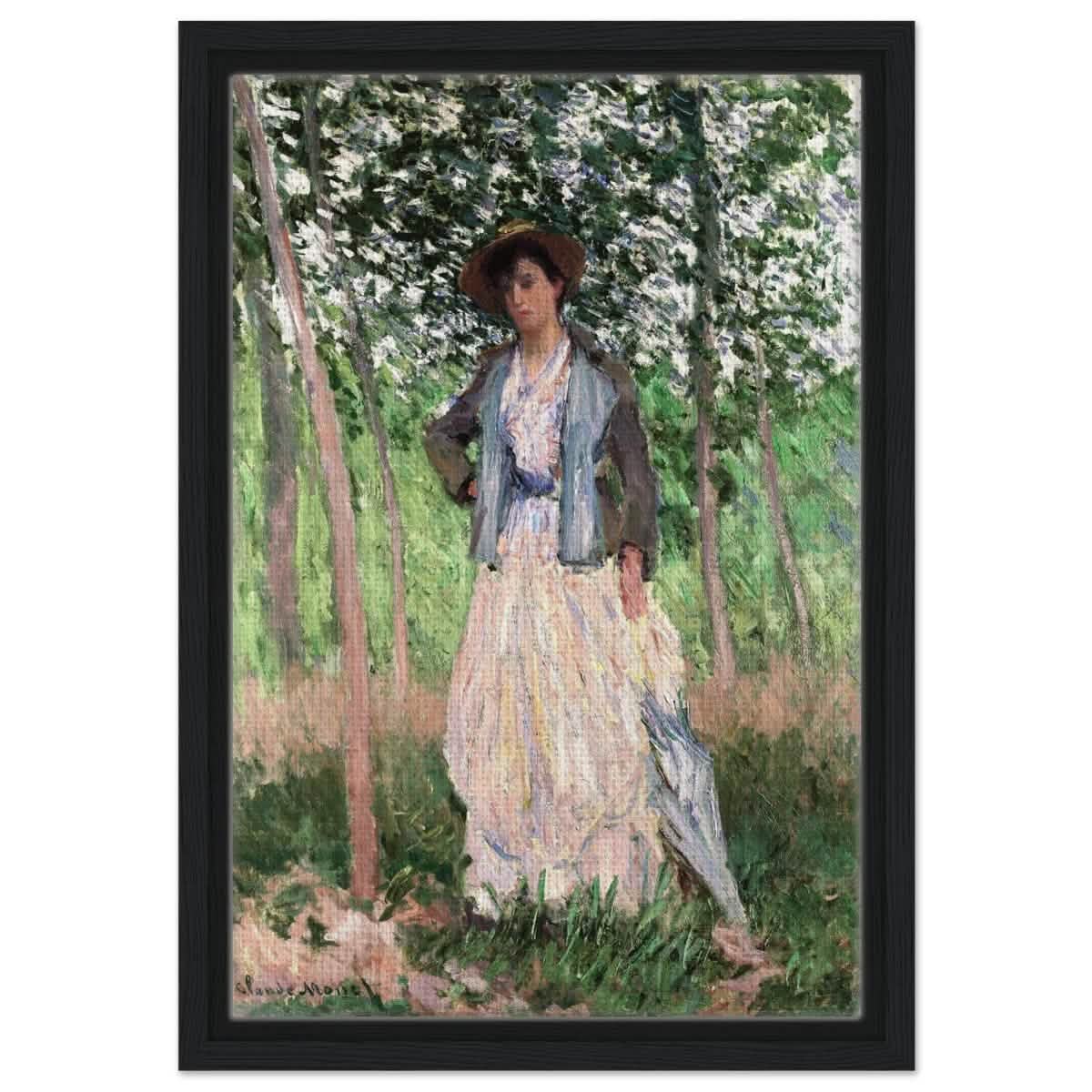The Stroller (Suzanne Hoschedé, later Mrs. Theodore Earl Butler, 1868–1899) by Claude Monet - Acrylic Print - 30x45 cm / 12x18″ -