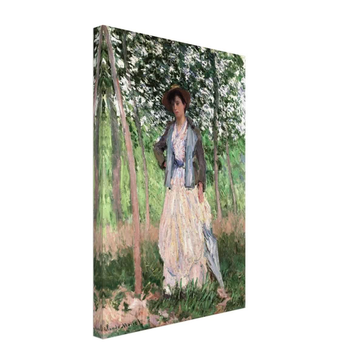 The Stroller (Suzanne Hoschedé, later Mrs. Theodore Earl Butler, 1868–1899) by Claude Monet - Acrylic Print - 30x45 cm / 12x18″ -