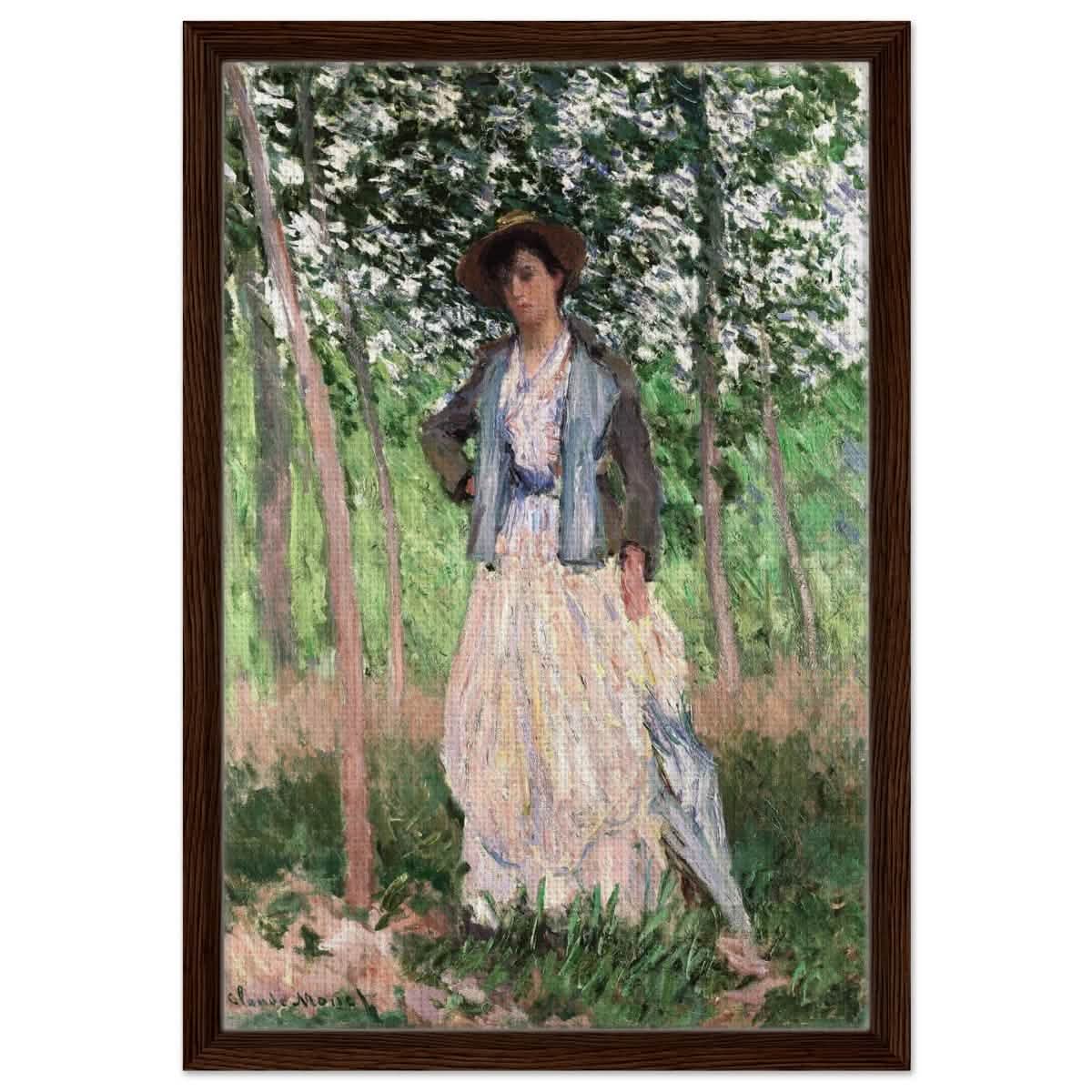 The Stroller (Suzanne Hoschedé, later Mrs. Theodore Earl Butler, 1868–1899) by Claude Monet - Acrylic Print - 30x45 cm / 12x18″ -