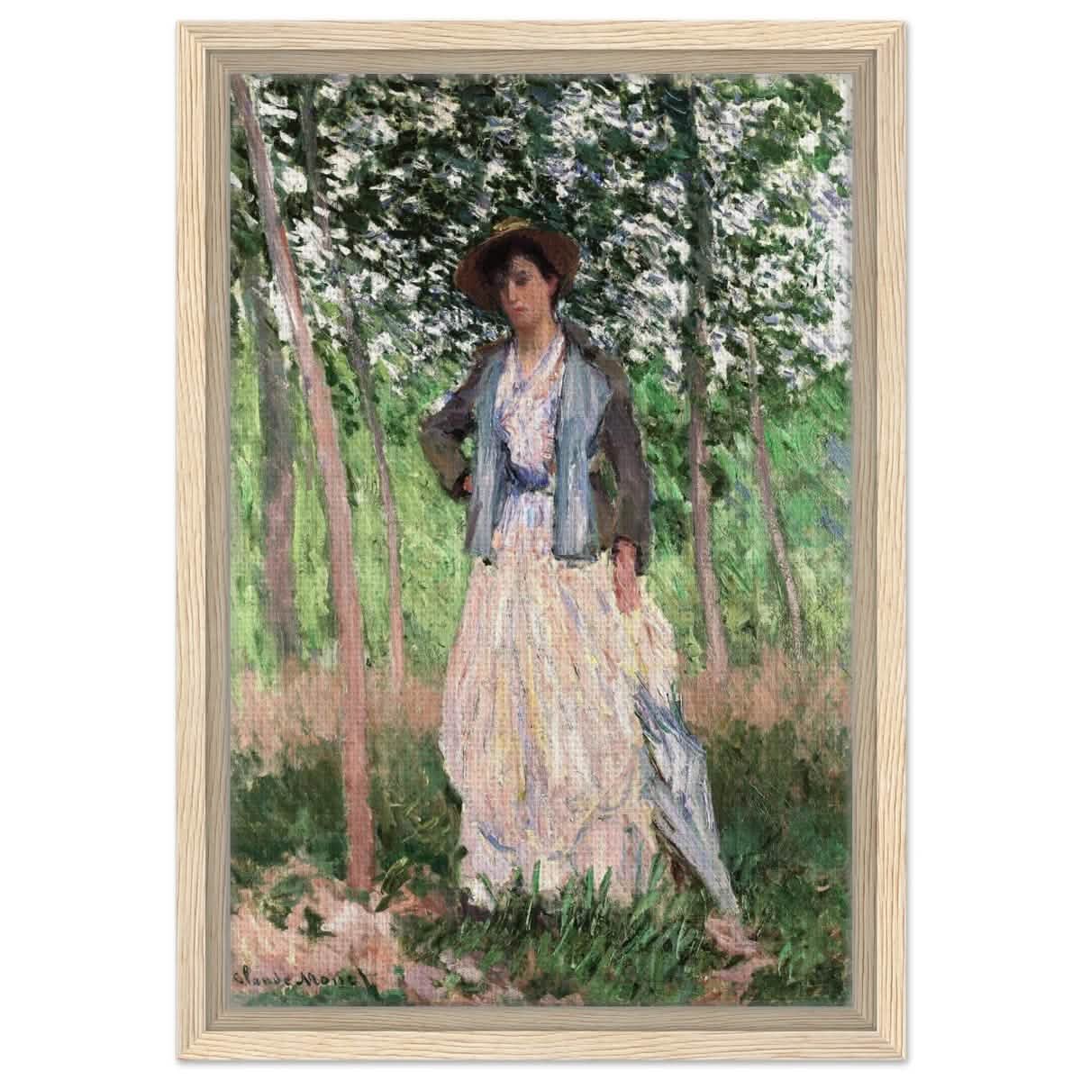 The Stroller (Suzanne Hoschedé, later Mrs. Theodore Earl Butler, 1868–1899) by Claude Monet - Acrylic Print - 30x45 cm / 12x18″ -
