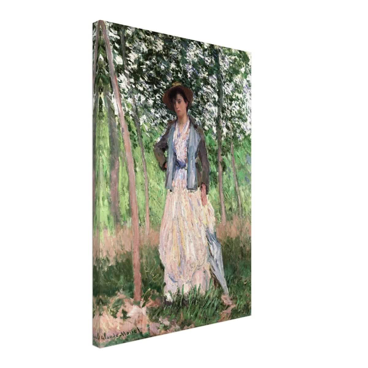The Stroller (Suzanne Hoschedé, later Mrs. Theodore Earl Butler, 1868–1899) by Claude Monet - Acrylic Print - 30x45 cm / 12x18″ -