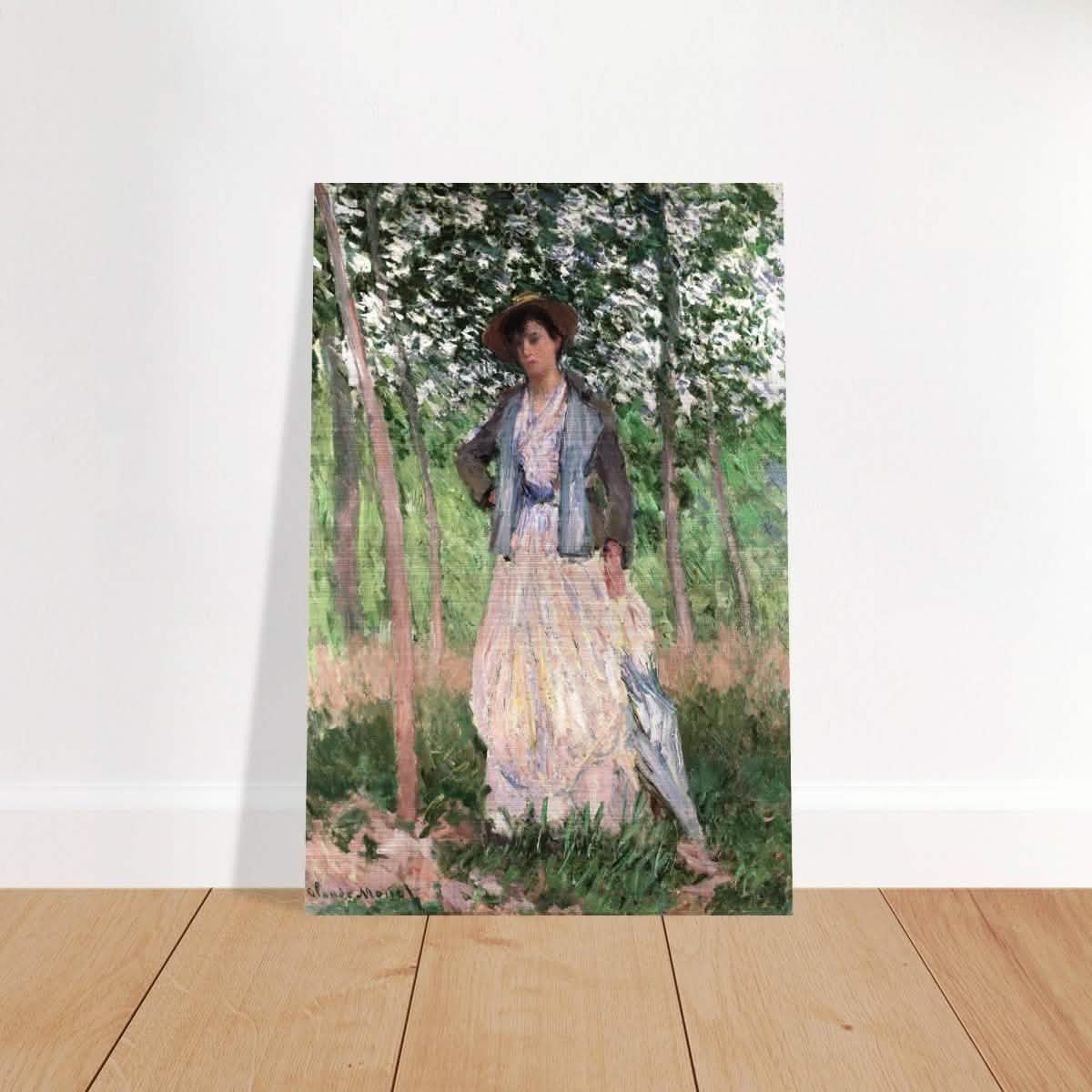 The Stroller (Suzanne Hoschedé, later Mrs. Theodore Earl Butler, 1868–1899) by Claude Monet - Acrylic Print - 30x45 cm / 12x18″ -