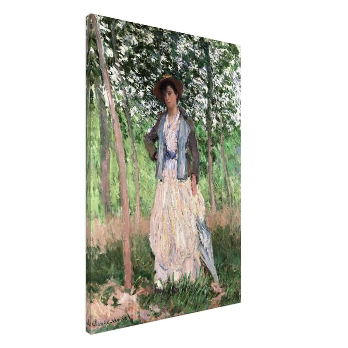 The Stroller (Suzanne Hoschedé, later Mrs. Theodore Earl Butler, 1868–1899) by Claude Monet - Acrylic Print - 30x45 cm / 12x18″ -