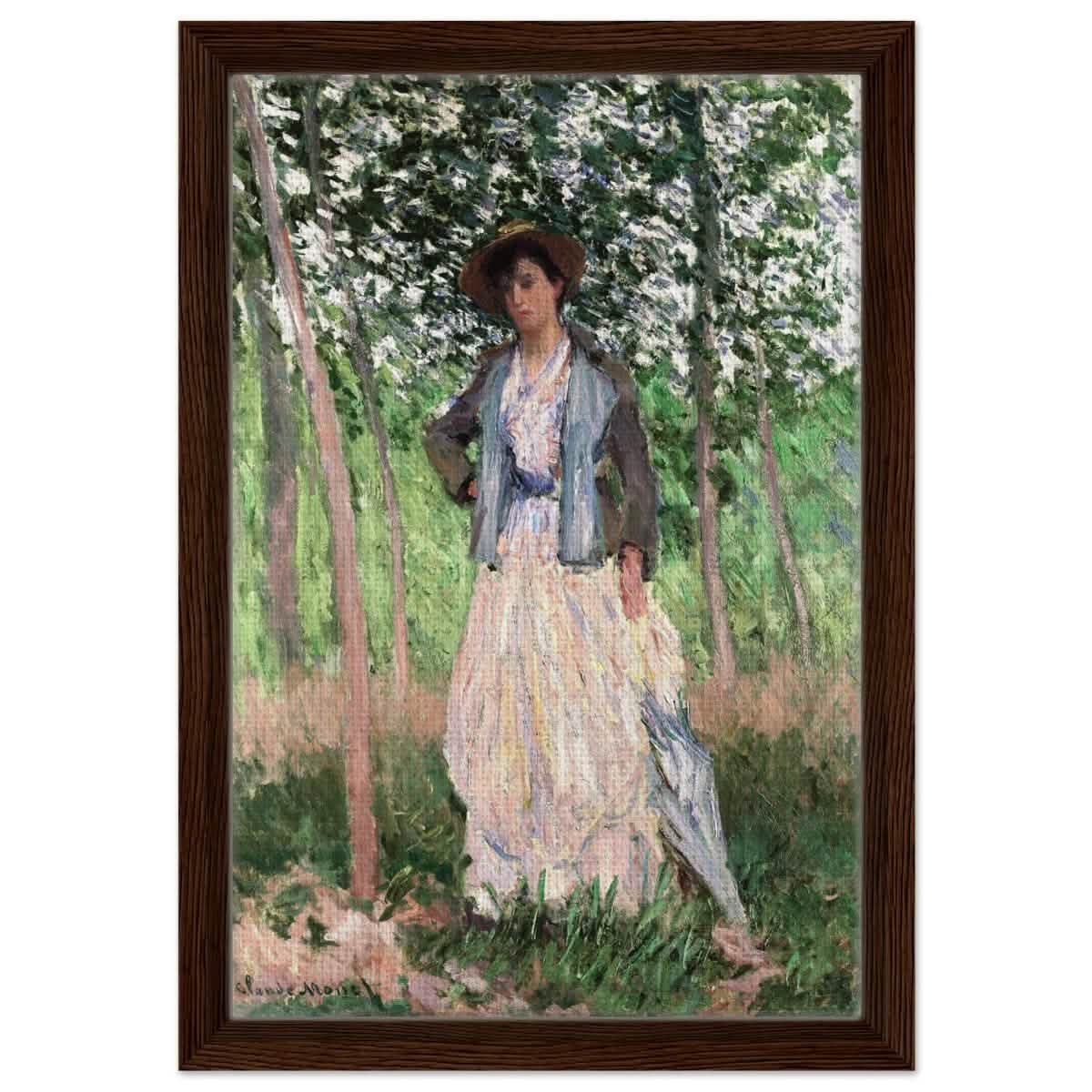 The Stroller (Suzanne Hoschedé, later Mrs. Theodore Earl Butler, 1868–1899) by Claude Monet - Acrylic Print - 30x45 cm / 12x18″ -