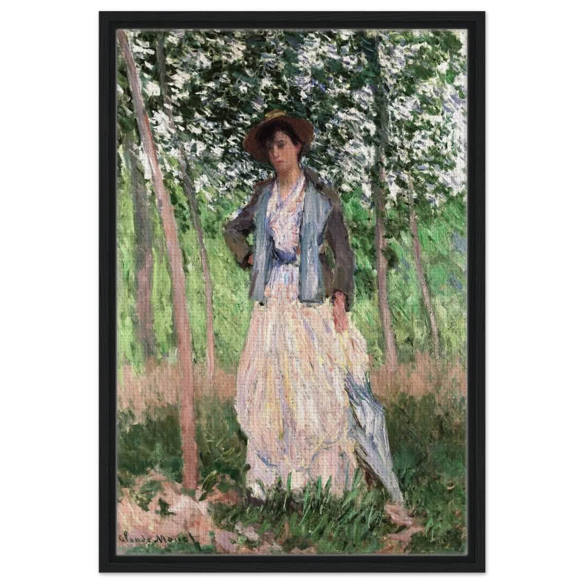The Stroller (Suzanne Hoschedé, later Mrs. Theodore Earl Butler, 1868–1899) by Claude Monet - Acrylic Print - 30x45 cm / 12x18″ -