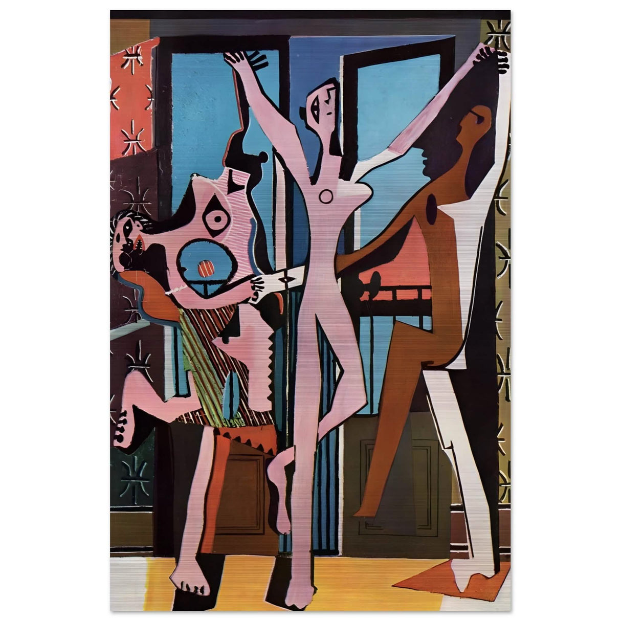 The Three Dancers by Pablo Picasso 1925 | Cubism wall art print - Brushed Aluminum Print - 40x60 cm / 16x24″ -