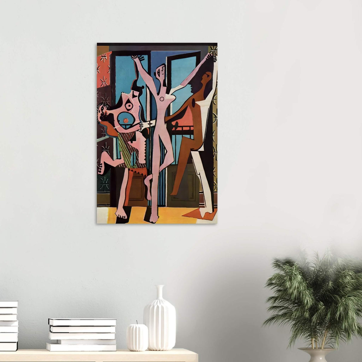 The Three Dancers by Pablo Picasso 1925 | Cubism wall art print - Wood Prints - 50x75 cm / 20x30″ -