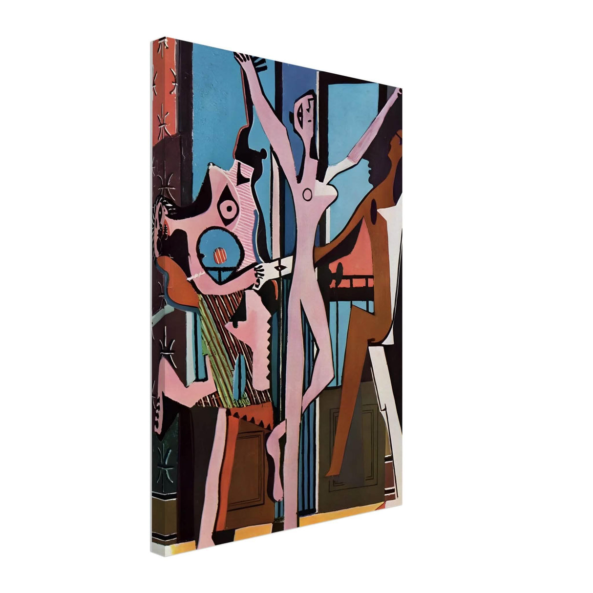 The Three Dancers by Pablo Picasso 1925 | Cubism wall art print - Wood Prints - 50x75 cm / 20x30″ -