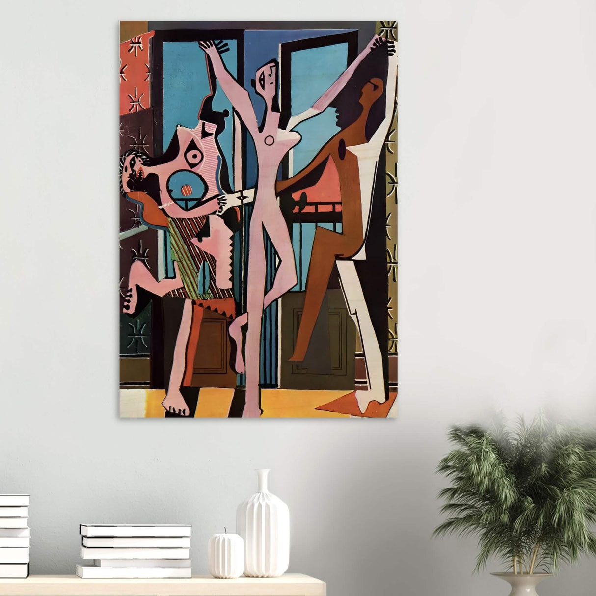 The Three Dancers by Pablo Picasso 1925 | Cubism wall art print - Wood Prints - 70x100 cm / 28x40″ -