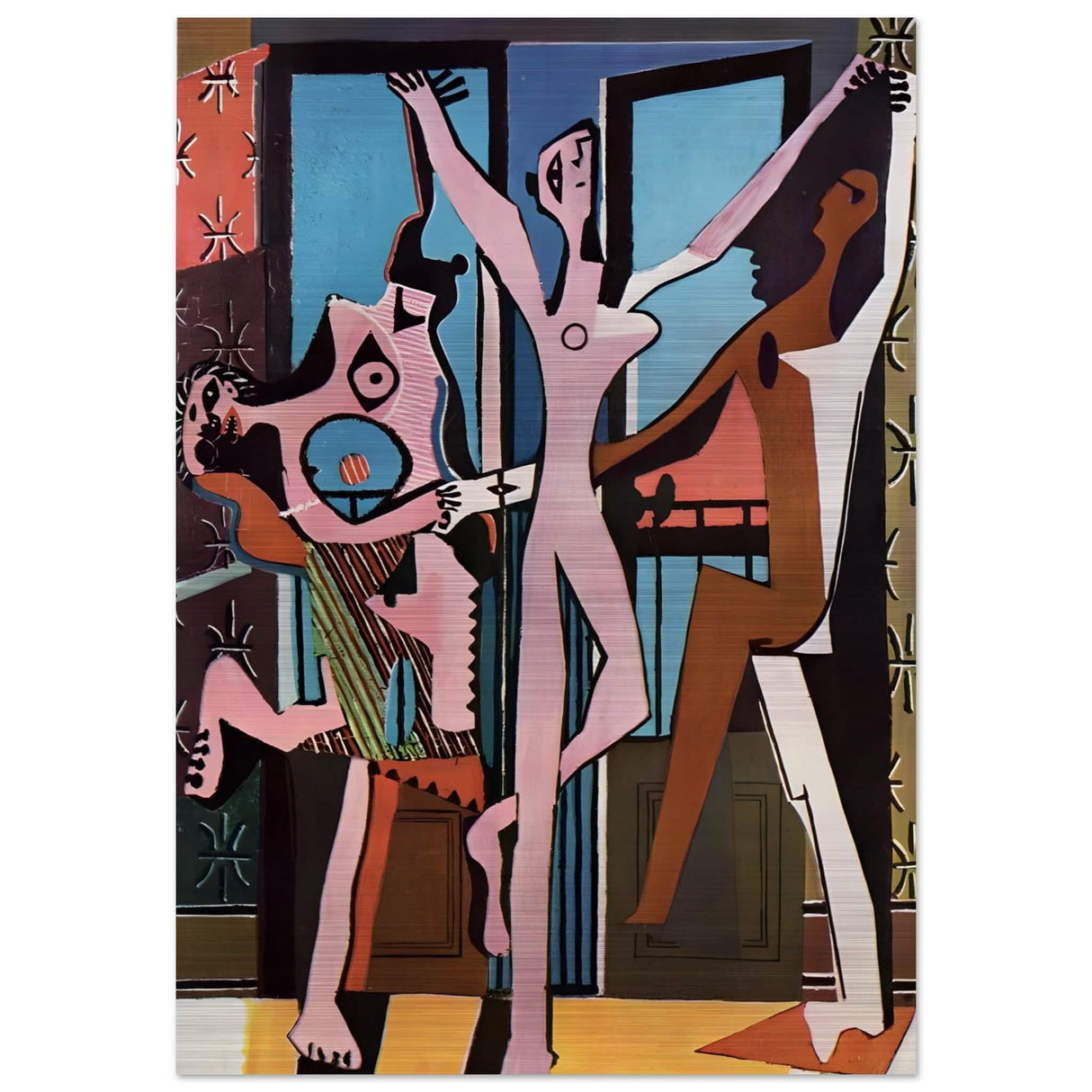 The Three Dancers by Pablo Picasso 1925 | Cubism wall art print - Brushed Aluminum Print - 70x100 cm / 28x40″ -