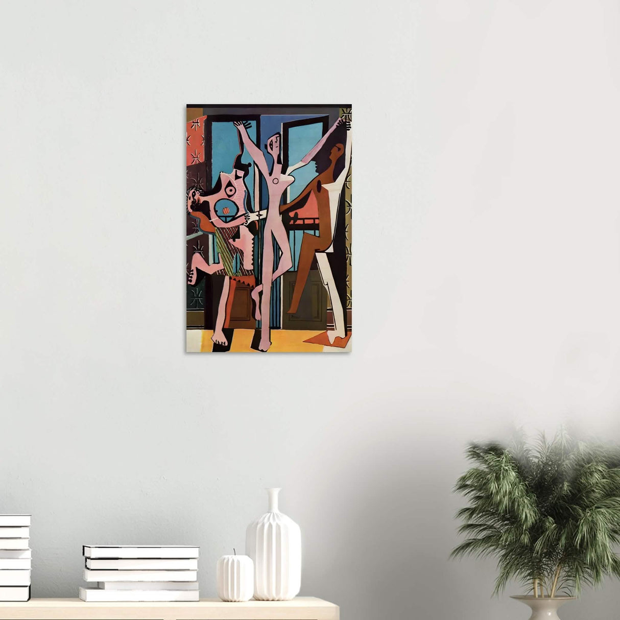 The Three Dancers by Pablo Picasso 1925 | Cubism wall art print - Wood Prints - 40x60 cm / 16x24″ -