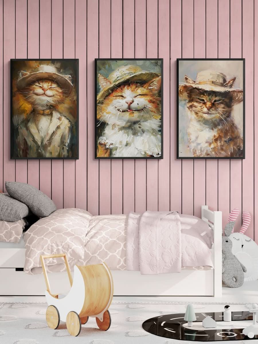 The Three Whiskerteers - Canvas - 30X45 CM / 12X18″ -