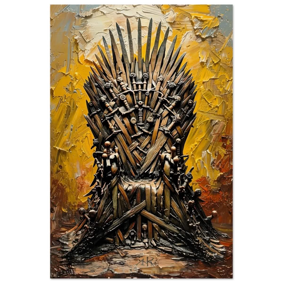 The Throne of Legends | Wall art Print | The Iron Throne | Game of Thrones - Wood Prints - 60x90 cm / 24x36″ -