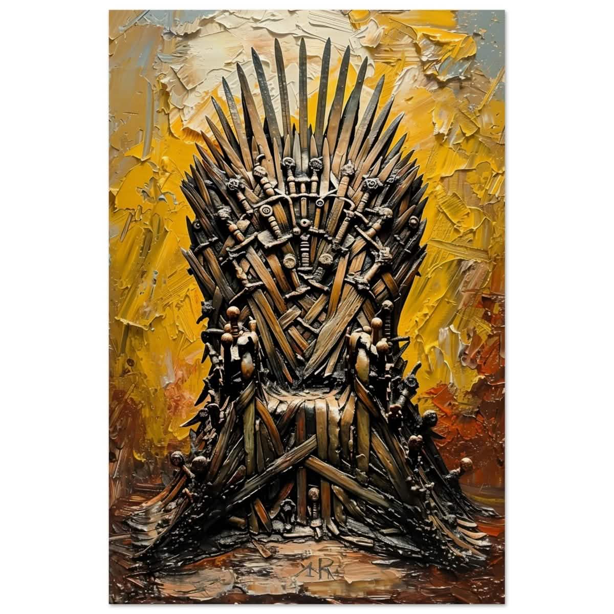 The Throne of Legends | Wall art Print | The Iron Throne | Game of Thrones - Wood Prints - 40x60 cm / 16x24″ -