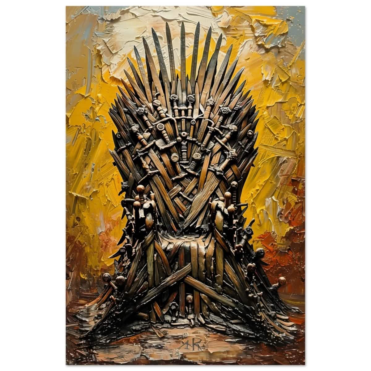 The Throne of Legends | Wall art Print | The Iron Throne | Game of Thrones - Wood Prints - 30x45 cm / 12x18″ -