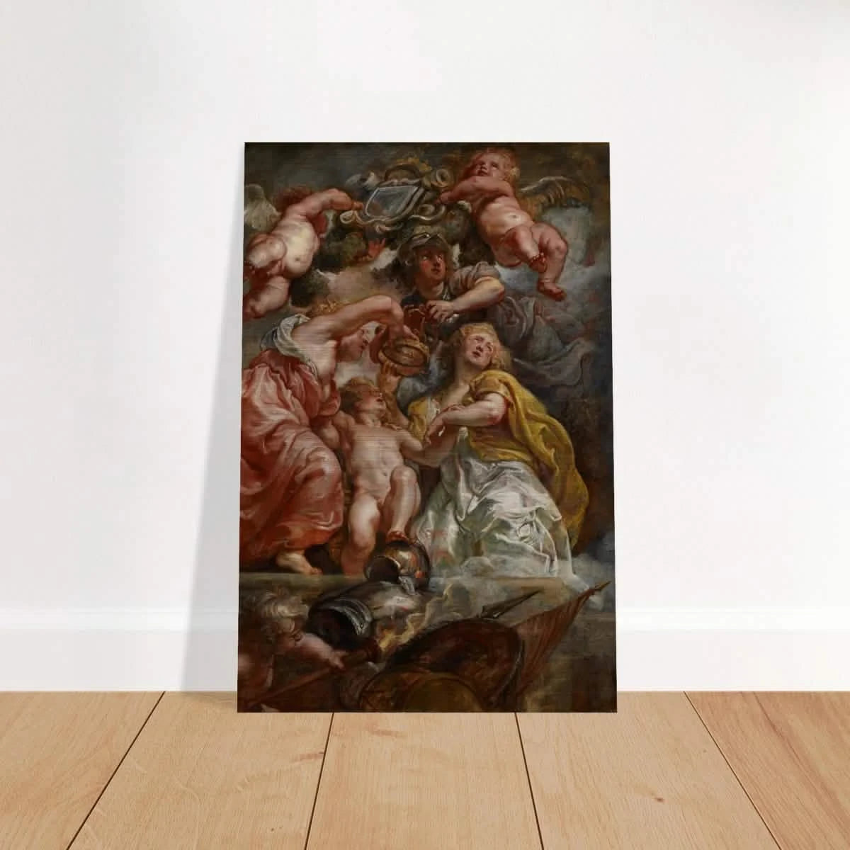 The Union of England and Scotland (Charles I as the Prince of Wales) – Artwork by Peter Paul Rubens | Wall art Print - Brushed Aluminum Print - 20x30 cm / 8x12″ -