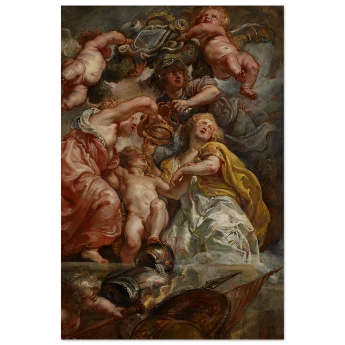 The Union of England and Scotland (Charles I as the Prince of Wales) – Artwork by Peter Paul Rubens | Wall art Print - Wood Prints - 20x30 cm / 8x12″ -