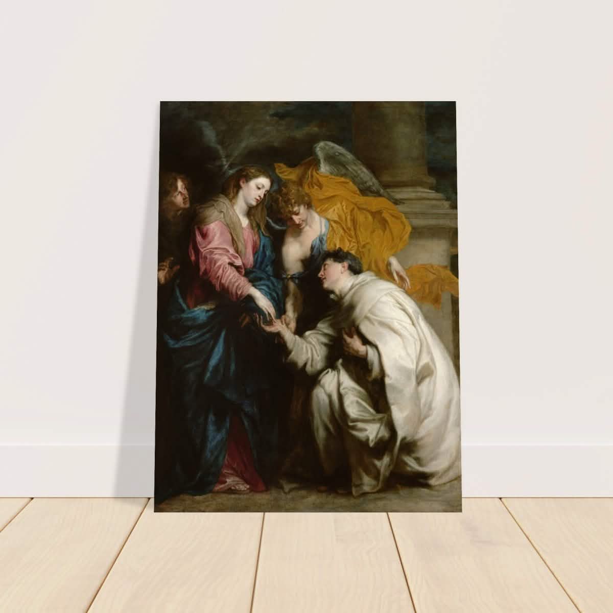 The Vision of the Blessed Hermann Joseph by Anthony van Dyck | Vintage Art wall art print - Aluminum Print - 30x40 cm / 12x16″ -