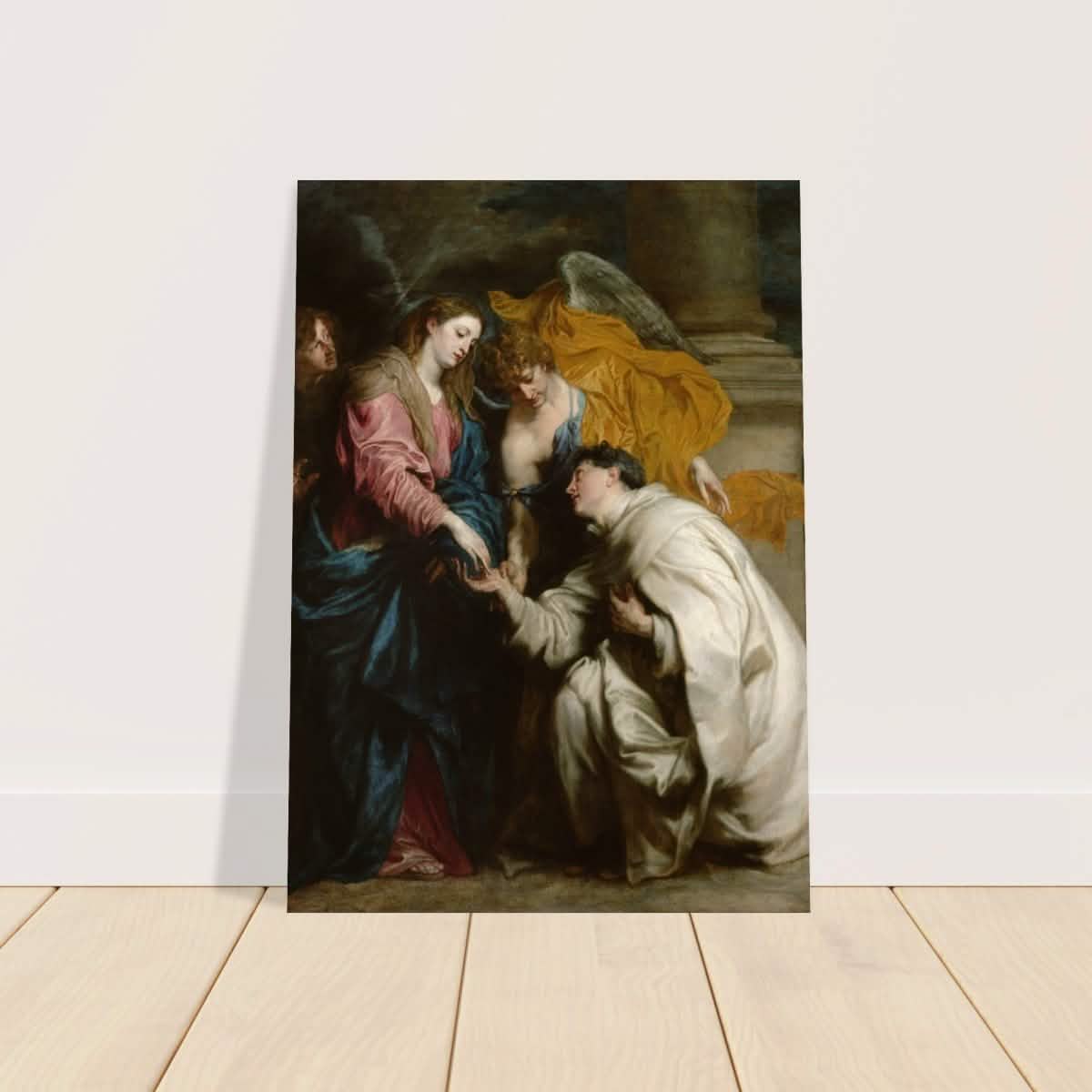 The Vision of the Blessed Hermann Joseph by Anthony van Dyck | Vintage Art wall art print - Aluminum Print - 50x70 cm / 20x28″ -