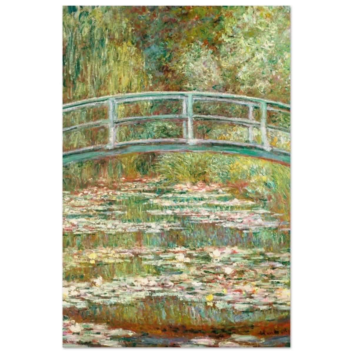 The Water Lily Pond by Claude Monet | Vintage wall art print - Wood Prints - 30x45 cm / 12x18″ -