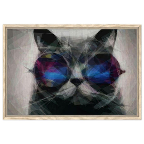 The Wise Whisker | Animal Kingdom | Modern Art Wall art print - Framed Canvas - 50x75 cm / 20x30″ - Wood frame
