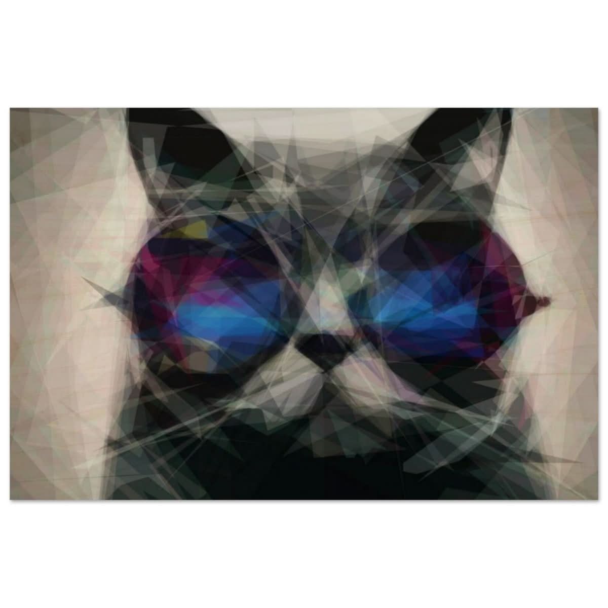 The Wise Whisker | Animal Kingdom | Modern Art Wall art print - Wood Prints - 40x60 cm / 16x24″ -