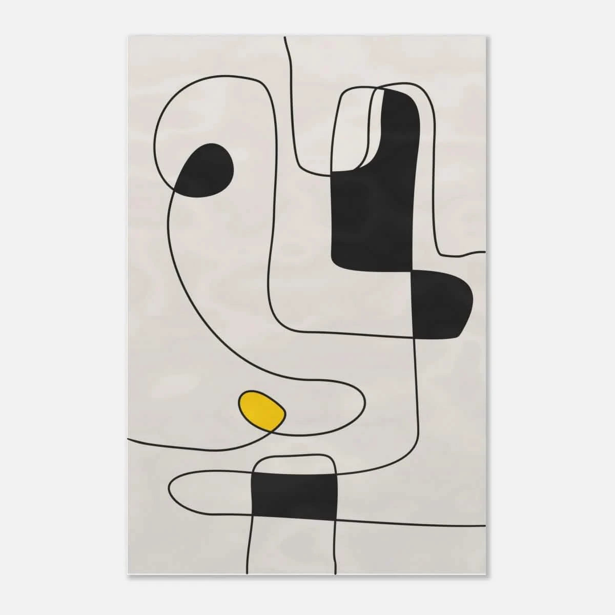 Thread of Thought | Minimalist Abstract Line Art Wall art Print - Aluminum Print - 50x75 cm / 20x30″ -