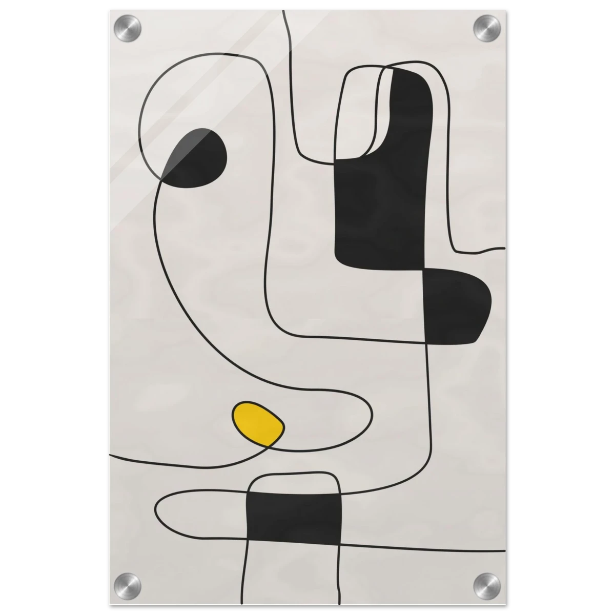 Thread of Thought | Minimalist Abstract Line Art Wall art Print - Acrylic Print - 30x45 cm / 12x18″ -