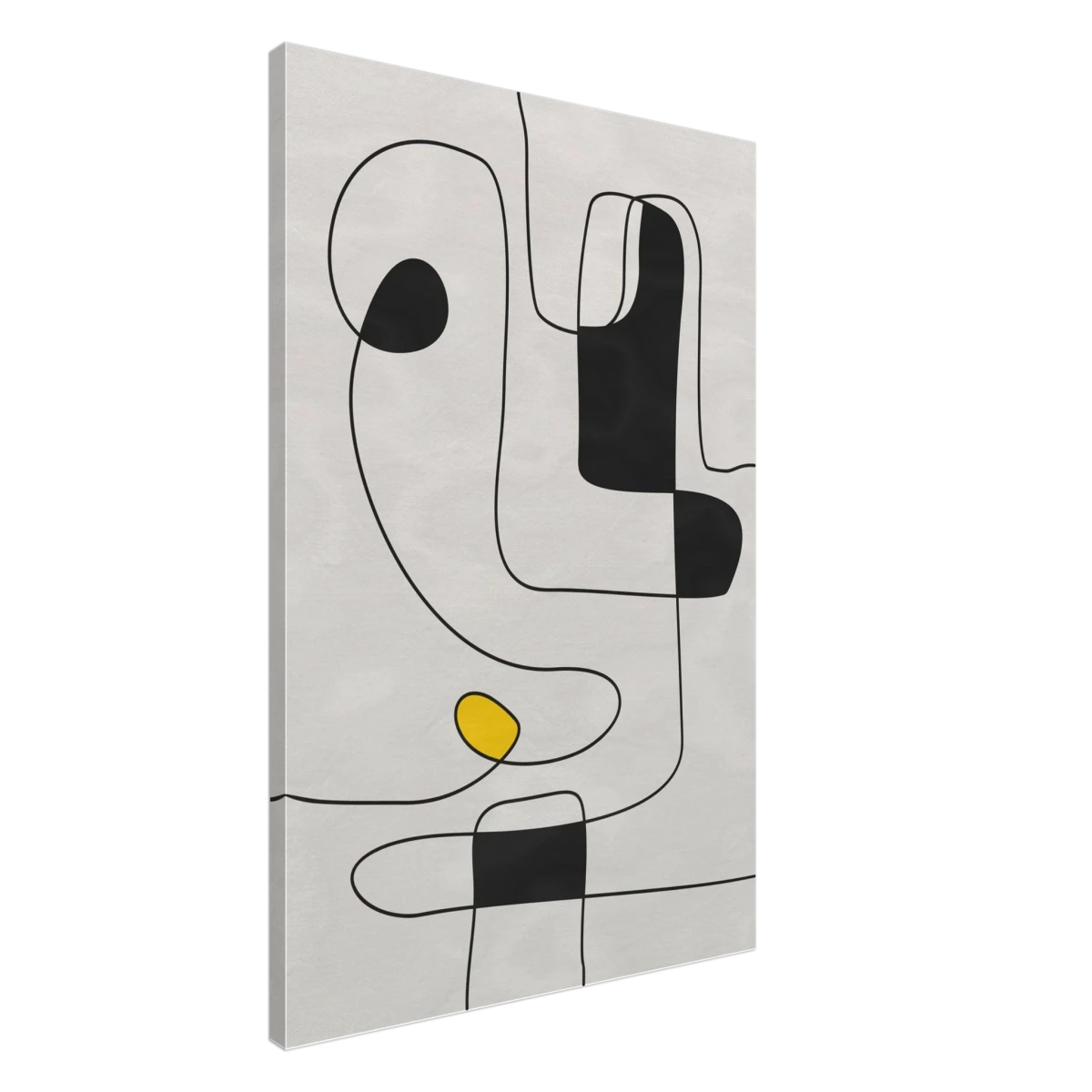 Thread of Thought | Minimalist Abstract Line Art Wall art Print - Canvas - 60x90 cm / 24x36″ -