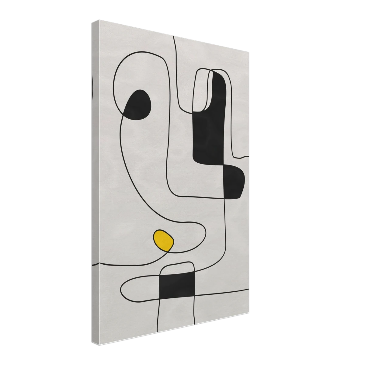 Thread of Thought | Minimalist Abstract Line Art Wall art Print - Canvas - 40x60 cm / 16x24″ -