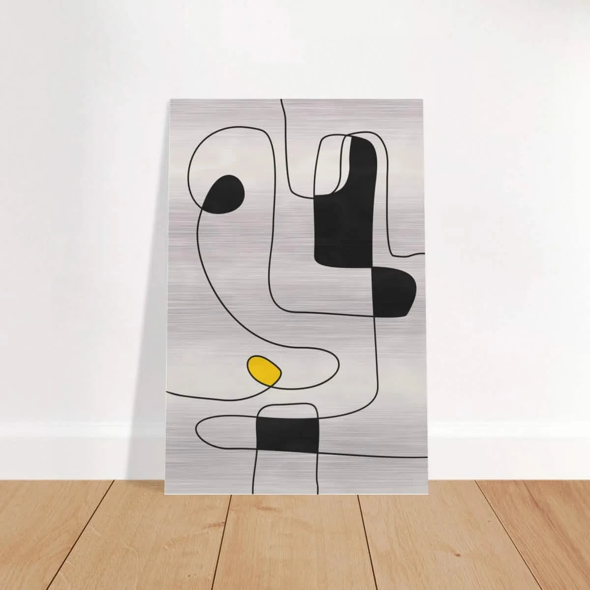 Thread of Thought | Minimalist Abstract Line Art Wall art Print - Brushed Aluminum Print - 30x45 cm / 12x18″ -