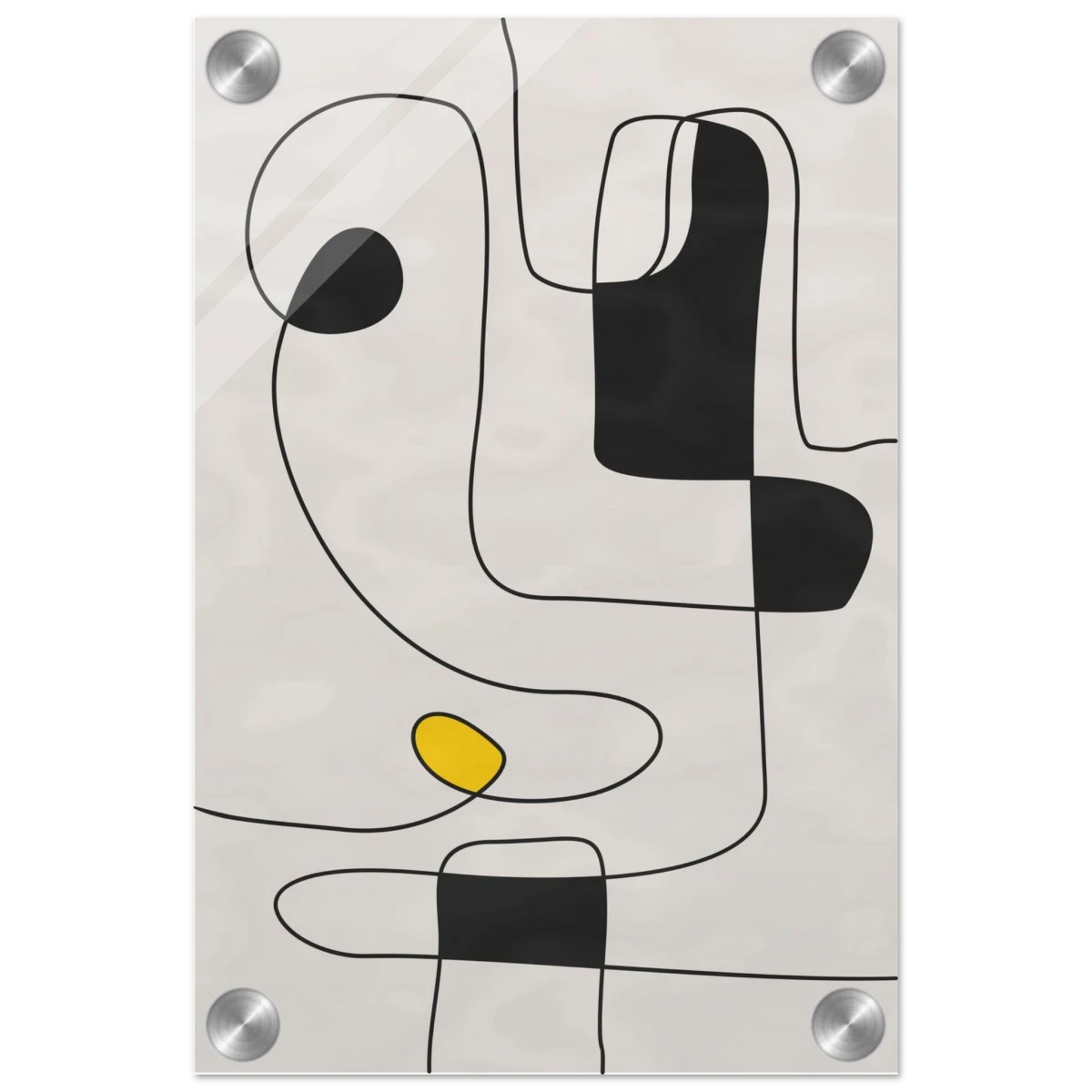 Thread of Thought | Minimalist Abstract Line Art Wall art Print - Acrylic Print - 20x30 cm / 8x12″ -