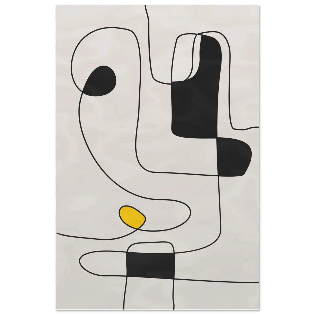 Thread of Thought | Minimalist Abstract Line Art Wall art Print - Fine Art Poster - 30x45 cm / 12x18″ -