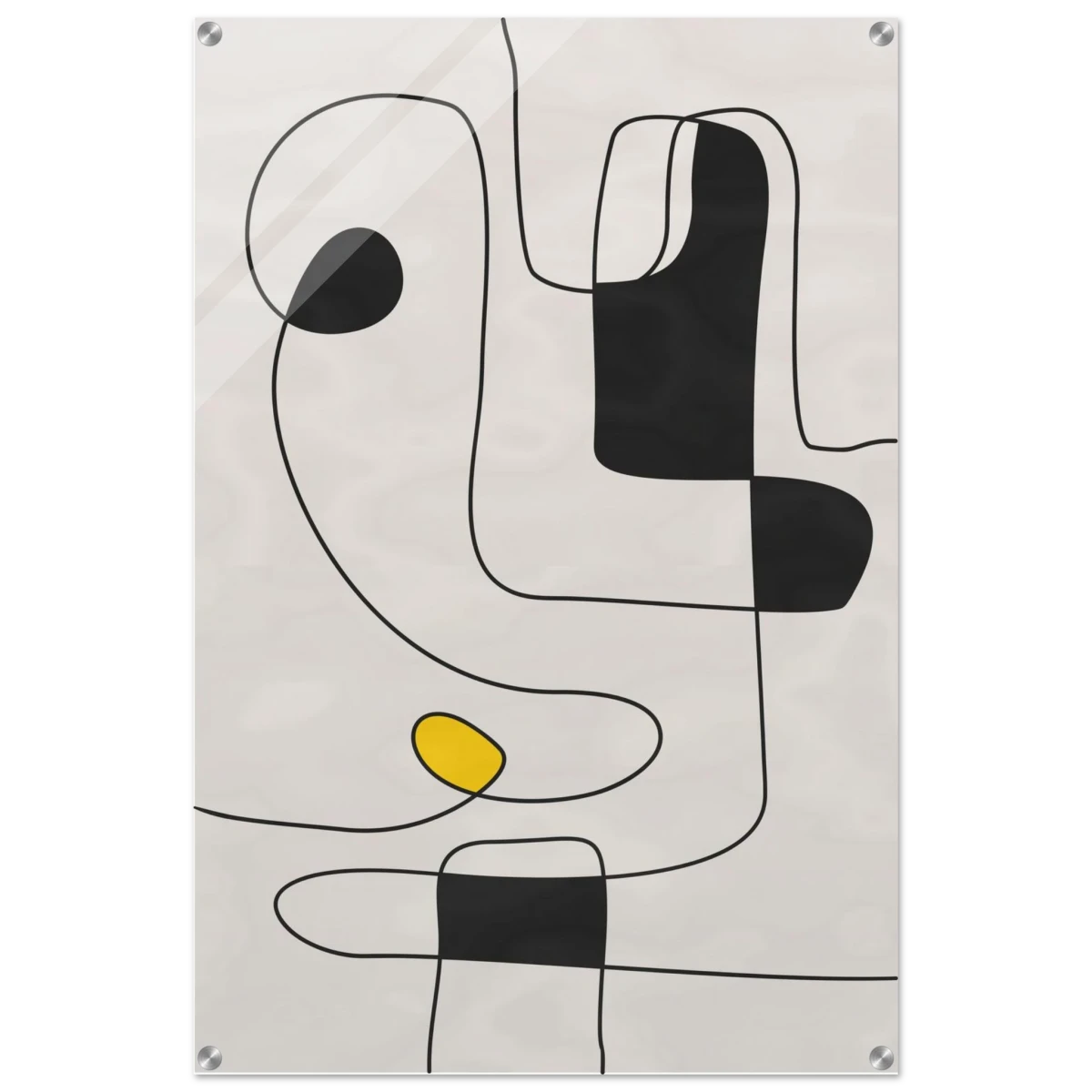 Thread of Thought | Minimalist Abstract Line Art Wall art Print - Acrylic Print - 60x90 cm / 24x36″ -