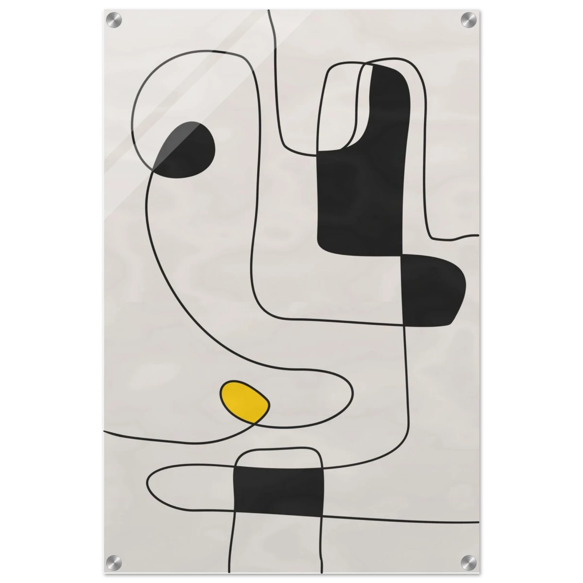 Thread of Thought | Minimalist Abstract Line Art Wall art Print - Acrylic Print - 50x75 cm / 20x30″ -