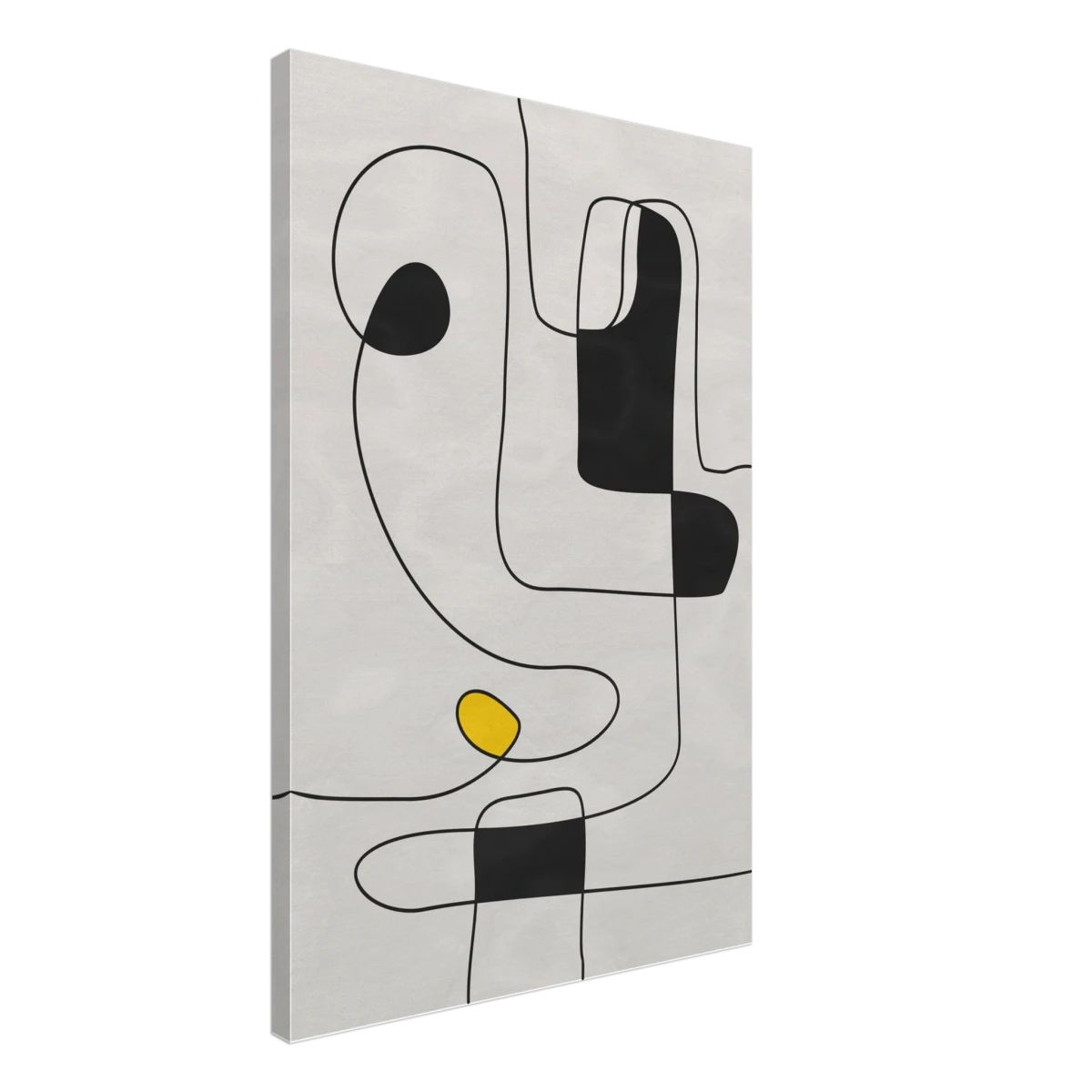 Thread of Thought | Minimalist Abstract Line Art Wall art Print - Canvas - 50x75 cm / 20x30″ -