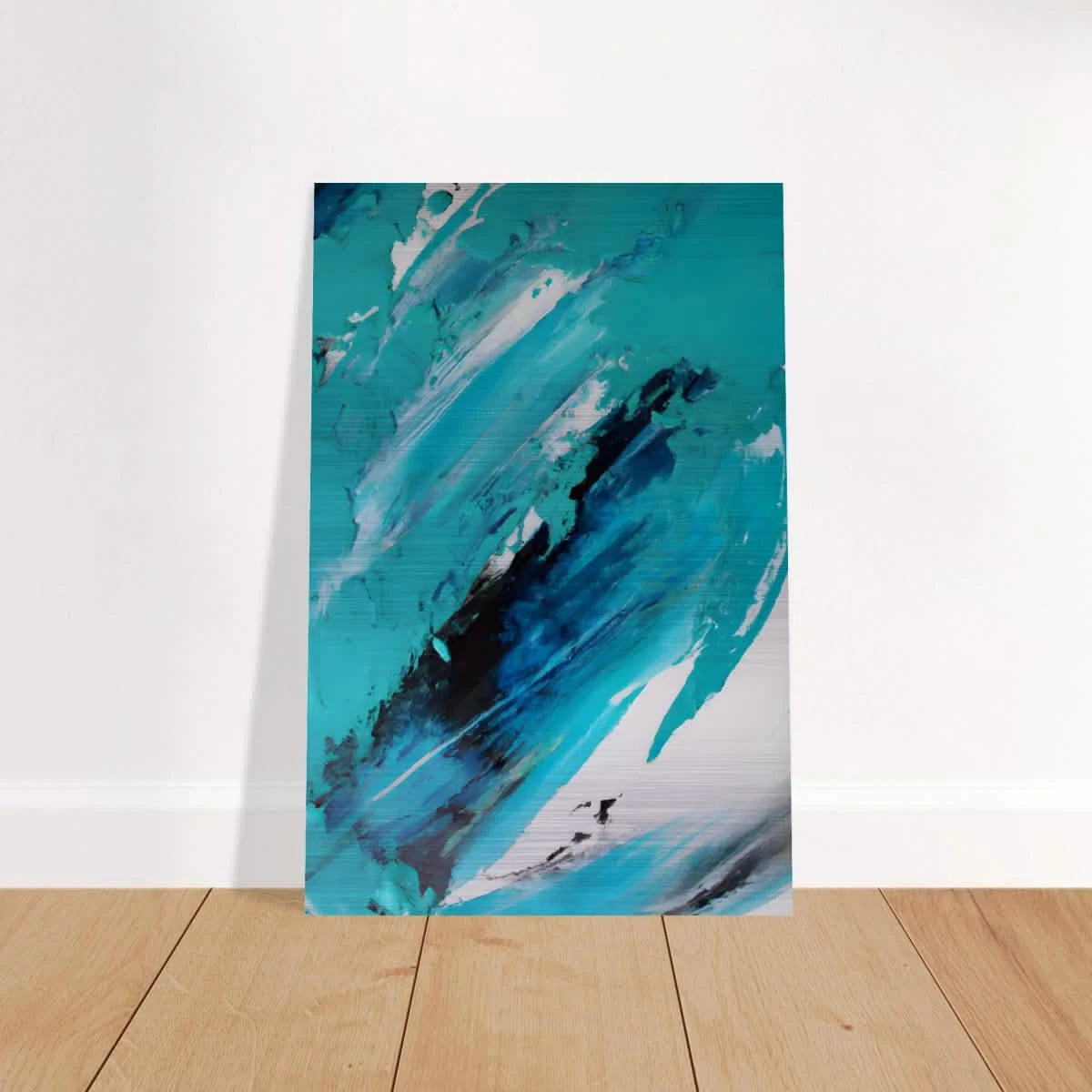 Tides of Serenity | Contemporary Abstract seascape Wall art print - Brushed Aluminum Print - 20x30 cm / 8x12″ -