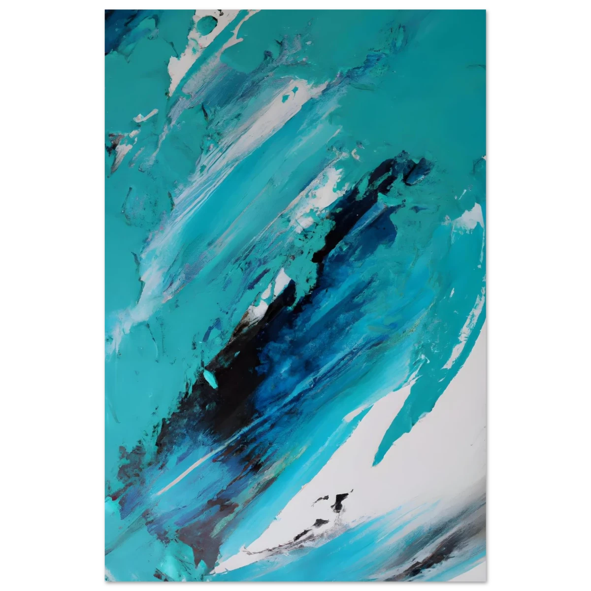 Tides of Serenity | Contemporary Abstract seascape Wall art print - Fine Art Poster - 30x45 cm / 12x18″ -
