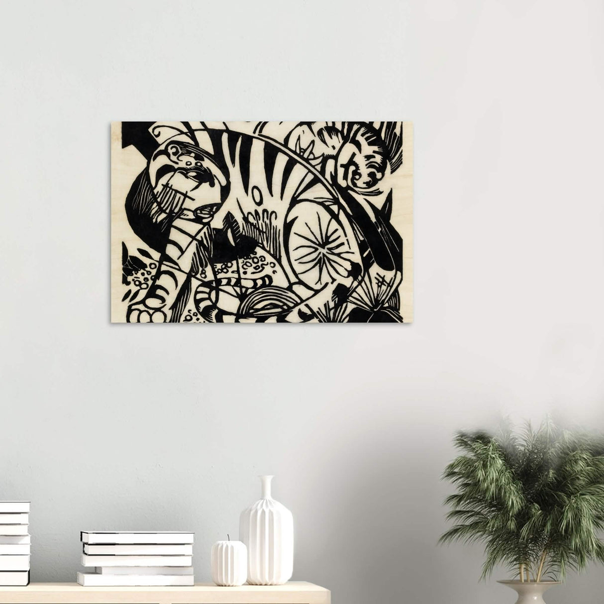 Tiger by Franz Marc - Wood Prints - 50x75 cm / 20x30″ - 10 mm