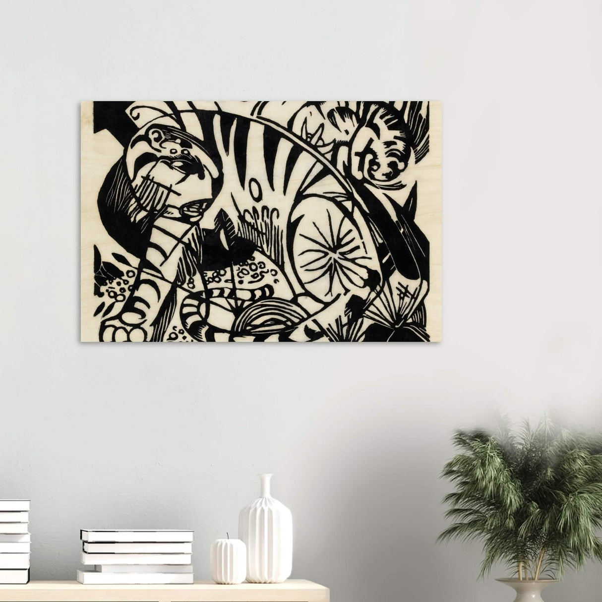 Tiger by Franz Marc - Wood Prints - 60x90 cm / 24x36″ - 10 mm