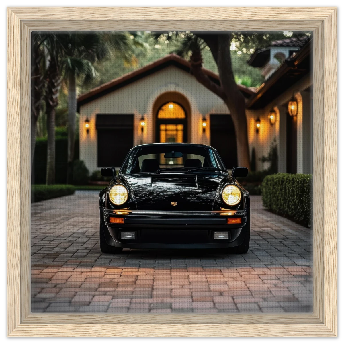 Timeless Elegance – The Classic Porsche Wall Art Print - Framed Canvas - 30x30 cm / 12x12″ - Wood frame