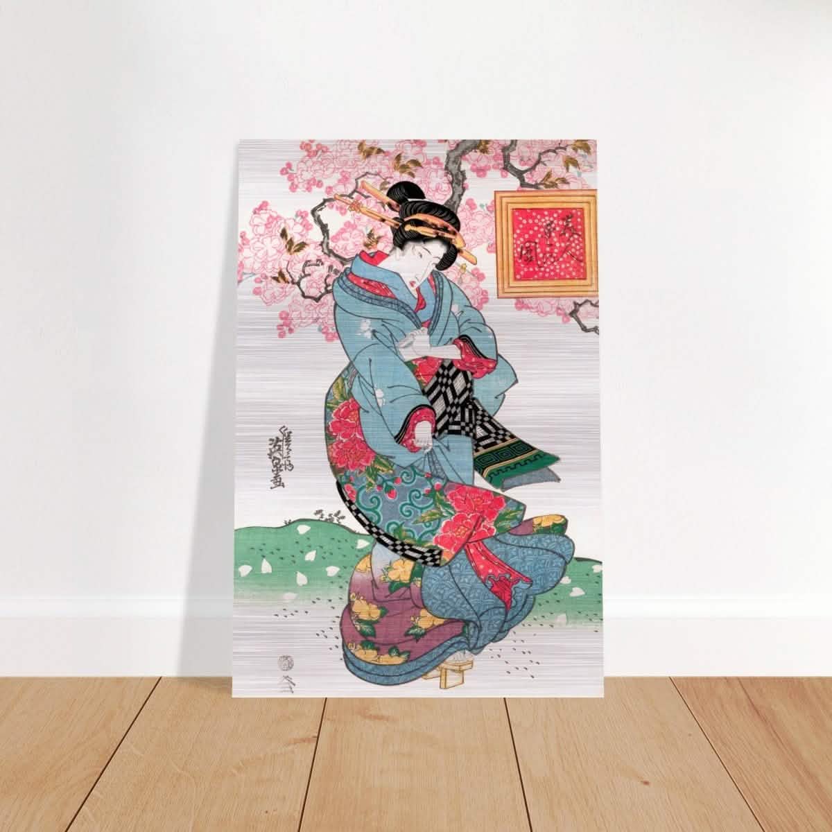 Timeless Kimono Beauty | Geisha - Inspired Fine Art | Japanese Heritage wall art print - Brushed Aluminum Print - 50x75 cm / 20x30″ -