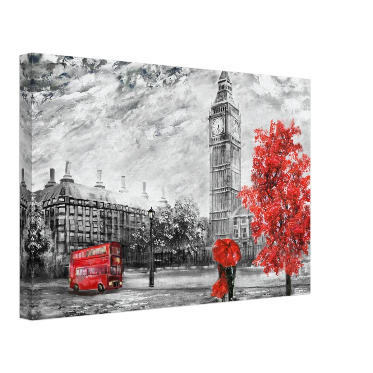 Timeless London | Red Accents in a Monochrome World | Wall Art Print - Acrylic Print - 30x45 cm / 12x18″ -