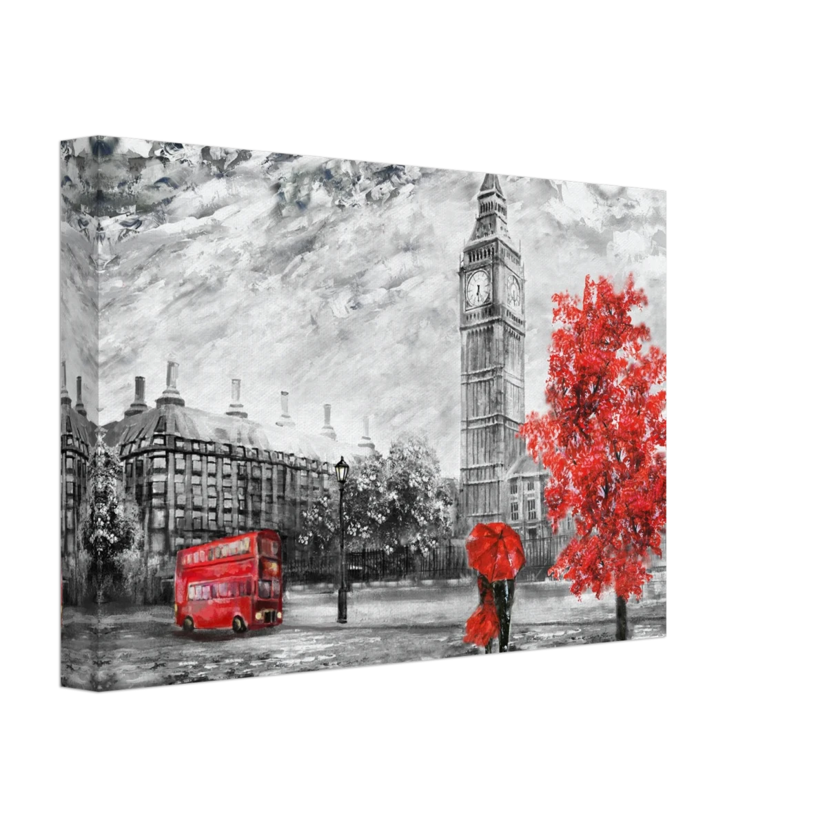 Timeless London | Red Accents in a Monochrome World | Wall Art Print - Acrylic Print - 30x45 cm / 12x18″ -