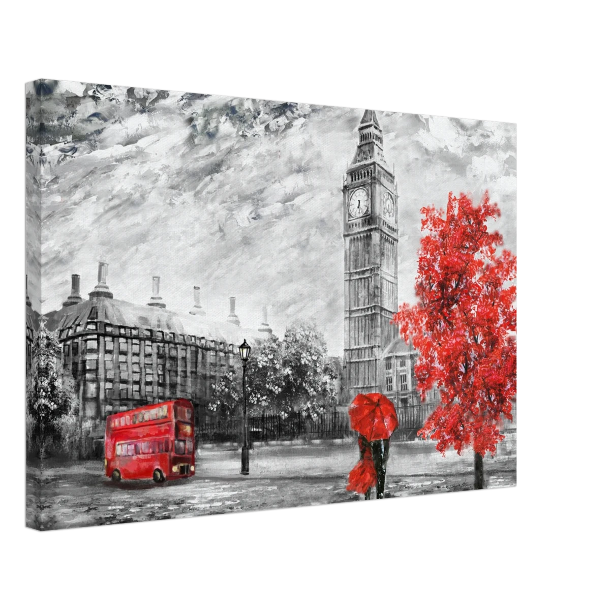 Timeless London | Red Accents in a Monochrome World | Wall Art Print - Acrylic Print - 30x45 cm / 12x18″ -